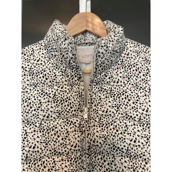 LOFT WOMEN VEST ANIMAL PRINT MULTICOLOR FULL ZIP WITH ZIP POCKETS small - Picture 5 of 10